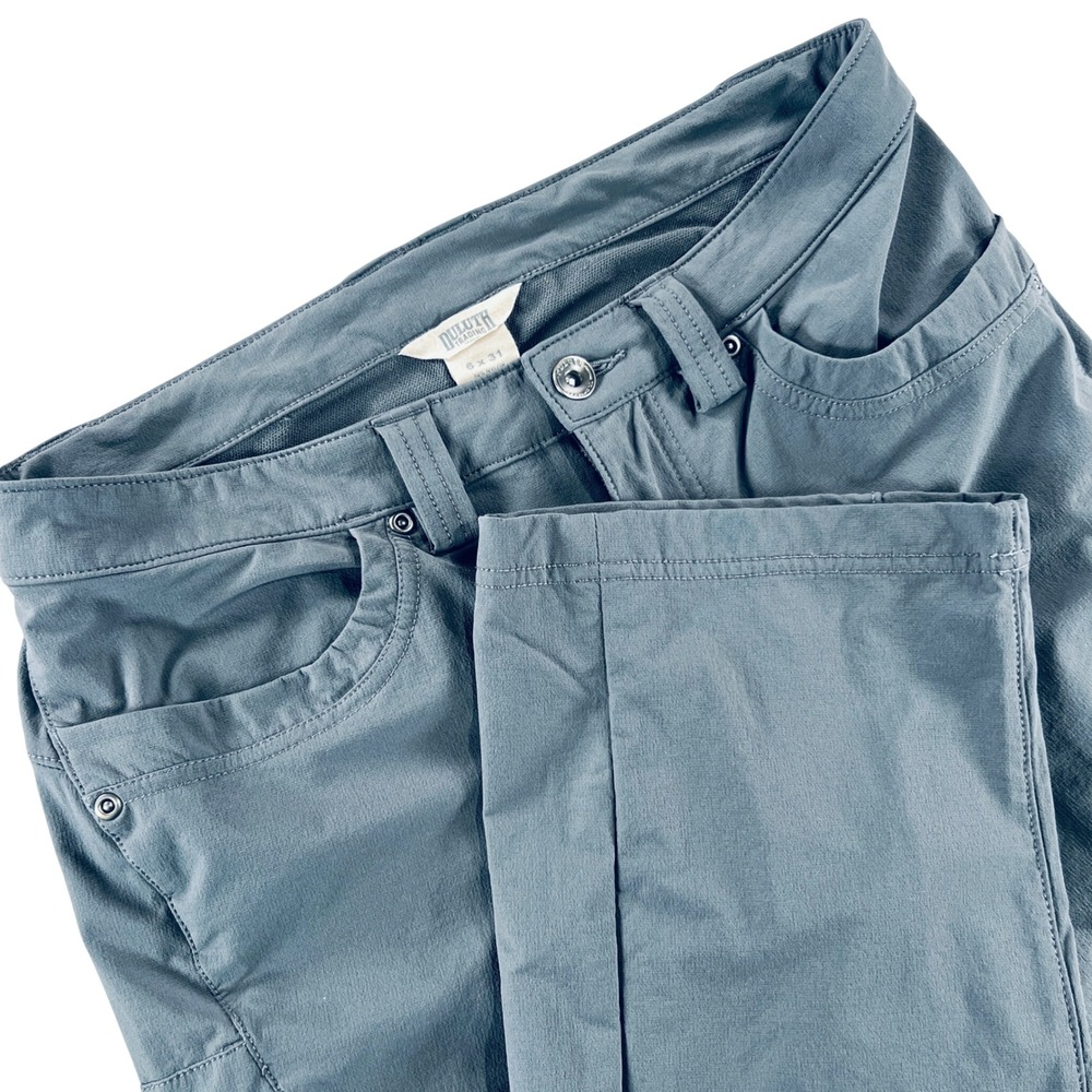 Duluth Trading Co Dry on the Fly Pants Women 6x31 Gray Hiking Gorpcore Outdoor